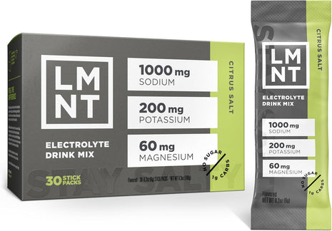 Drink LMNT Zero Sugar Electrolytes   Citrus Salt | Drink Mix | 30 Count