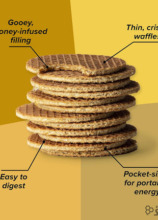 Honey Stinger Organic Honey Waffle, Energy Stroopwafel for Exercise, Endurance and Performance, Sports Nutrition for Home & Gym, Pre and Post Workout, 16.96 Ounces (Pack of 16)