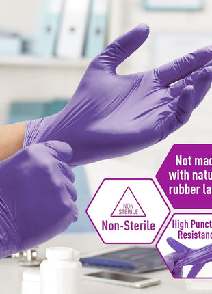 MedPride Powder Free Nitrile Exam Gloves, Iris Blue, Medium, Box/100