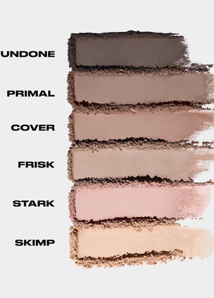 URBAN DECAY Naked 2 Basics Mini Eyeshadow Palette - 6 Matte Neutral Shadows, Long-lasting Wear, Multi-Use Powder for Eye, Contour, Brows, Ultra-Blendable Cool-Tone Shades, Travel Makeup with Mirror