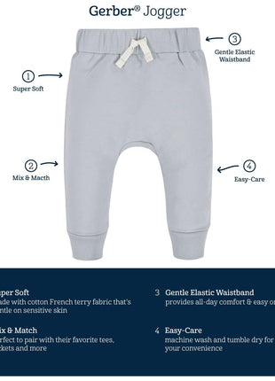 Gerber Baby Boys Toddler 3-Pack Jogger Sweatpants, Camo, 3T US