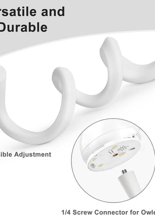 SUTINE Baby Monitor Mount for Nanit Pro Smart Baby Monitor & Flex Stand, Also for Cameras with 1/4 Screw Mount, 17inch Flexible Long Goose Neck Arm Baby Camera Holder Stand Without Tools, White
