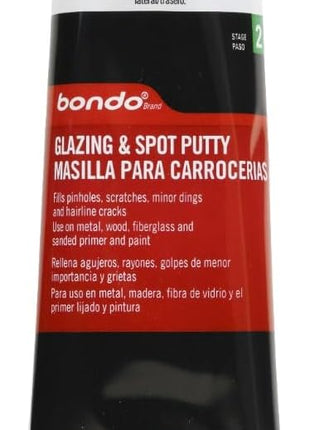 bondo Glazing and Spot Putty, Fills Pinholes, Scratches, Minor Dings & Hairline Cracks, 16 oz, 1 Tube