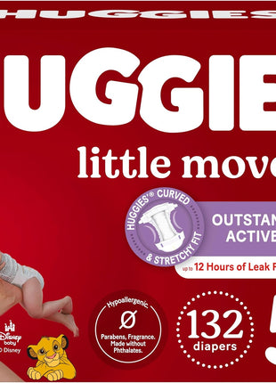 Huggies Little Movers Diapers Size 5, 132 Count (2 Packs of 66)