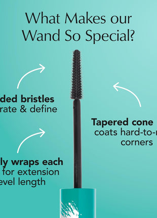 Thrive Causemetics Liquid Lash Extensions Mascara, Rich Black Shade | Tubing Formula Lengthens, Volumizes, Curls, Smudge Proof, Washable, No Clumping or Flaking, Vegan & Cruelty Free, Brynn Shade