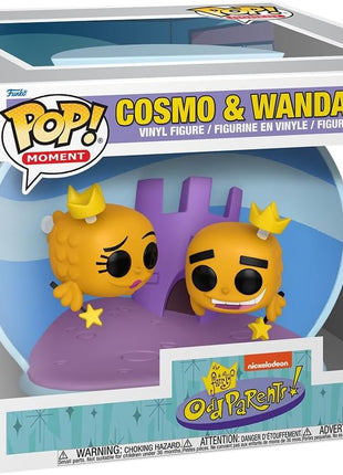 Funko POP! Fairly Odd Parents - Cosmo & Wanda (Goldfish) - Amazon Exclusive | Official Merch - Collectable Vinyl Figurine for Shelf Display - Birthday Gift Idea for Fans and Collectors