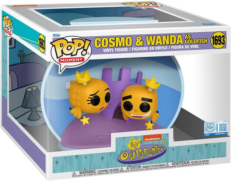 Funko POP! Fairly Odd Parents - Cosmo & Wanda (Goldfish) - Amazon Exclusive | Official Merch - Collectable Vinyl Figurine for Shelf Display - Birthday Gift Idea for Fans and Collectors
