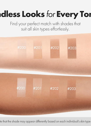ELROEL Blanc Cover Cream Stick V White - Korean Color-Changing Foundation Stick with Volufiline - Medium to Full Coverage Dewy Finish Base Makeup - Dual-Ended with Detachable Brush (203 Medium)