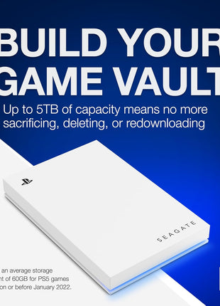 Seagate Game Drive for PlayStation® Consoles 2 TB External Hard Drive - USB 3.2 Gen 1, Officially-Licensed (STLV2000101)