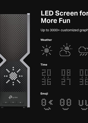 TP-Link Tri-Band BE19000 WiFi 7 Router (Archer BE800) | 12-Stream 19 Gbps | 2×10G + 4×2.5G Ports | LED Screen, 8 High-Performance Antennas | VPN, Easy Mesh, HomeShield, Private IoT, Free Expert Help