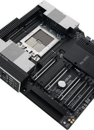 ASUS Pro WS TRX50-SAGE WIFI CEB Workstation motherboard, AMD Ryzen Threadripper PRO 7000 WX,ECC R-DIMM DDR5, 36 power-stage, WiFi 7,PCIe 5.0 x 16,PCIe 5.0 M.2, 10 Gb and 2.5 Gb LAN, multi-GPU support.