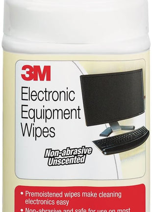 3M Antistatic Wipes, 80-Count Canister, Safe for Use on Most Electronic Devices (CL610)