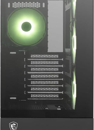 MSI MAG PANO 110R PZ - Mid-Tower Gaming PC Case - Tempered Glass Side Panel - 3 x 120mm ARGB Fans - Liquid Cooling Support up to 360mm Radiator - Mesh Panel for Optimized Airflow