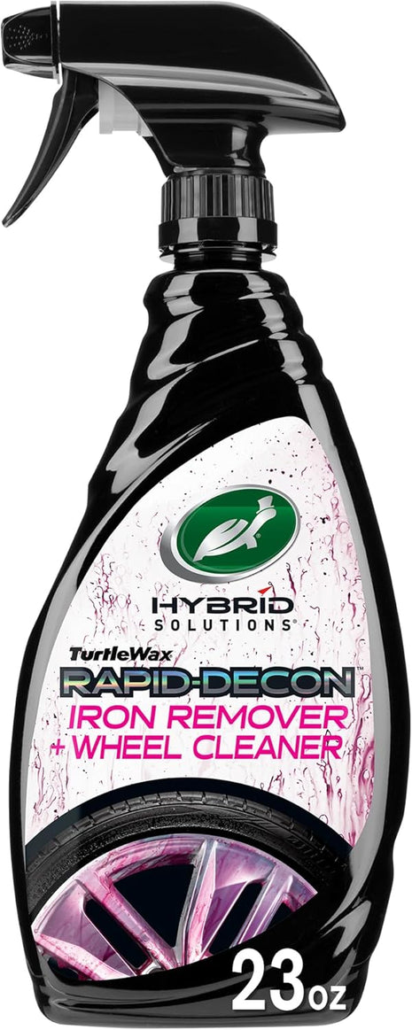 Turtle Wax 53759 Hybrid Solutions All Wheel Cleaner and Iron Remover, Rapid Removal of Surface Contaminants, Brake Dust and Rust, Safe for All Vehicle Paint, Low Odor Formula, 23 Oz. (Pack of 1)