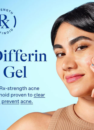 Differin Acne Treatment Gel, 30 Day Supply, Retinoid Treatment for Face with 0.1% Adapalene, Gentle Skin Care for Acne Prone Sensitive Skin, 15g Tube (Packaging May Vary)