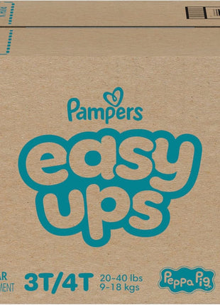 Pampers Easy Ups Training Underwear Peppa Pig Size 5 3T-4T, 124 Count (Packaging May Vary)