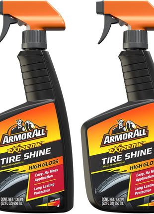 Armor All Tire Shine, One-Step Tire Shine Spray for Precise, Even Shine and Minimal Overspray - 2 Count