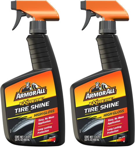 Armor All Tire Shine, One-Step Tire Shine Spray for Precise, Even Shine and Minimal Overspray - 2 Count