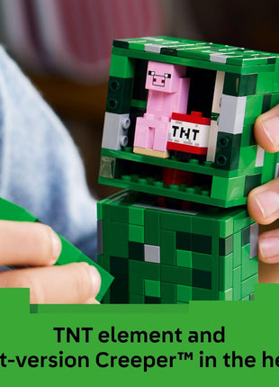 LEGO Minecraft The Creeper Kids Building Toy - Minecraft Toy for Boys & Girls, Ages 10+ - Room Decor for Gamers w/ 1st Version Creeper Minifigure - Gift for Birthdays - 21276