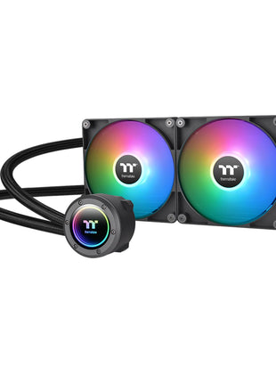 Thermaltake TH280 V2 ARGB Sync/AlO Liquid Cooler/Fan 140mm*2/PWM 500~1800 RPM/Mirror Waterblock/MB ARGB Sync Control/White, CL-W377-PL14SW-A