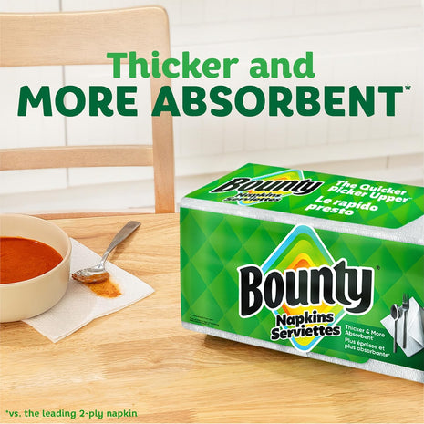 Bounty Quilted Napkins 1 Ply 12 1/10 x 12 White 200/Pack (96595PK)