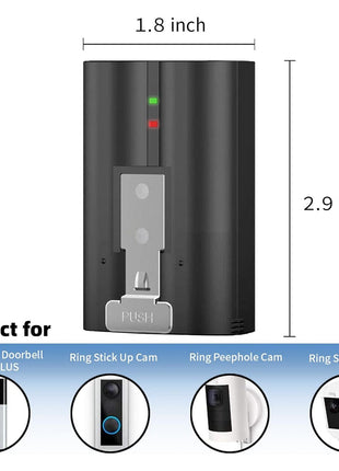2-Pack 6040mAh Replacement Battery with Charger Station for Ring-Doorbell Camera 2/3/3 Plus/4, Spotlight and Stick Up Cam, Rechargeable Upgraded Lithium Li-ion Batteries 3.65V