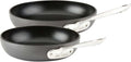 All Clad HA1 Hard Anodized Non Stick Fry Pan Set 2 Piece, 8, 10 Inch, Induction, Oven Broiler Safe 500F, Pots and Pans Set, Kitchen Frying Pans, Skillets, Premium Cookware, Home, Dishwasher Safe Black