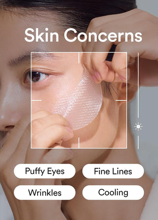 Abib Vegan Collagen Eye Patches for Wrinkles & Fine Line with Jericho Rose Jelly & Peptides, 60 Count, Korean Skin Care