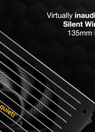 be quiet! BN514 Straight Power 12-750w Modular Power Supply | 80 Plus Platinum ATX 3.1 Compliant | for PCIe 5.0 GPUs and GPUs with 6+2 pin connectors | Silent 135mm be quiet! Fan | BN514