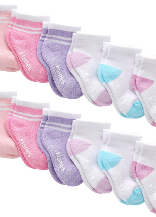 Hanes Baby And Toddler Socks, Non-slip Grip Ankle Socks, Boys' and Girls', Multipacks