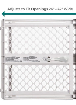 MYPET Universal Pet Gate: 26" - 42" Wide Dog Gate for Doorways with Pressure Fit or Swinging Door Hardware Mounting Types Included: 26" Tall; Gray