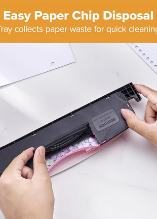 PaperPro inCOURAGE 12 Reduced Effort 3-Hole Punch, 12 Sheets, Pink (2188)