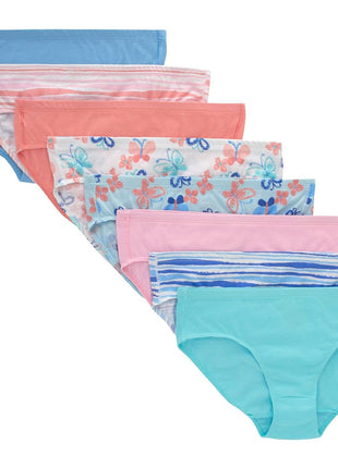Hanes Girls' And Toddler Organic Underwear, Brief & Hipster, 8-pack, Pure Comfort Organic 100% Cotton Panties