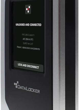 DataLocker DL4 FE 7.6TB Password Protected Encrypted SSD, Easy Screen Guided Setup, AES 256, IP64 Dust/Water Resistant, TAA Compliant Trusted FIPS 140-3 Level 3, OS Independent, USB-C/USB-A