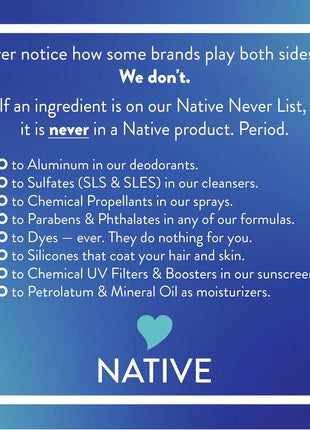 Native Deodorant Contains Naturally Derived Ingredients, 72 Hour Odor Control, Deodorant for Women and Men, Aluminum Free, Coconut & Vanilla 2.65oz