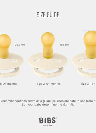 BIBS Pacifiers Colour Collection | Natural Rubber Baby Pacifier | Set of 2 BPA-Free Soothers | Made in Denmark | 0+ Months (Pack of 2) | Dusty Blue/Steel Blue