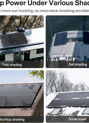 Renogy ShadowFlux Solar Panels, N-Type Anti-Shading Panels for 12V/24V Systems with 25% High-Efficiency PV Modules, 200W ShadowFlux N-Type Panel