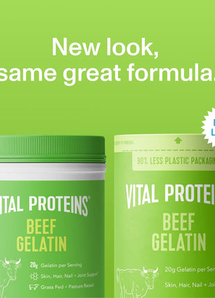 Vital Proteins Beef Gelatin Powder - Grass-Fed 16.4 oz | Grass-Fed Beef Gelatin, Supports Culinary & Baking Applications, Unflavored, 23 Servings