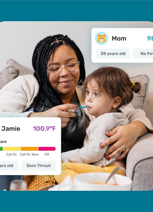 Kinsa Smart,Fever, Digital Medical Baby, Kid and Adult Termometro - Accurate, Fast, FDA Cleared Thermometer for Oral, Armpit or Rectal Temperature Reading - QuickCare