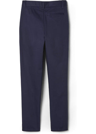 French Toast Boys' Relaxed Fit Twill Pant with Adjustable Waist in Standard Slim and Husky, Navy Blue, 6