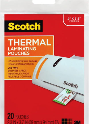 3M COMPANY POUCH 2.36 X 3.74 20 PER PKG (Set of 12)