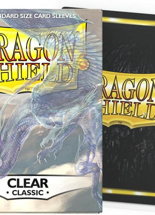 Dragon Shield | Standard Size Card Classic Sleeves | 100 CT - Smooth & Tough Premium TCG Sleeves - Compatible with Pokemon, Flesh & Blood, One Piece & Magic The Gathering | Clear