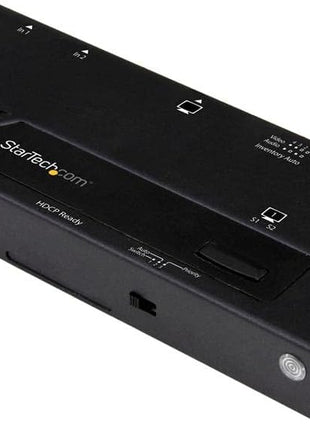 StarTech.com 2-Port HDMI Automatic Video Switch - 4K 2x1 HDMI Switch with Fast Switching, Auto-Sensing and Serial Control, TAA (VS221HD4KA)