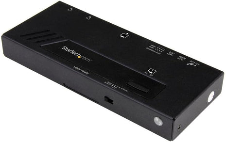 StarTech.com 2-Port HDMI Automatic Video Switch - 4K 2x1 HDMI Switch with Fast Switching, Auto-Sensing and Serial Control, TAA (VS221HD4KA)