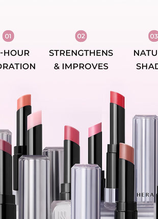 HERA Sensual Nude Balm 3.5g #00 GLACIER | 30H Hydrating Tinted Color Lip Balm with Ceramide, Hyaluronic Acid & Shea Butter, Nourishing Care for Smooth and Naturally Radiant Korean Makeup