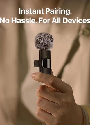 Mini Mic Pro (Latest Model – #1 Microphone for iPhone & Android, Wireless Mini Microphone, Clear Voice, Noise Cancelling, Lavalier Mic for TikTok, YouTube & Interviews