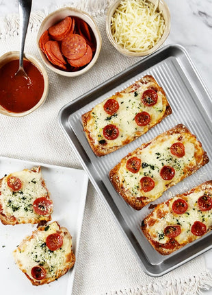 USA Pan Bakeware Nonstick Quarter Sheet Pan, Baking Sheet Aluminized Steel, Pan Measures: 13 x 9.5 x 1 inches
