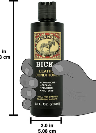 Bickmore Bick 4 Leather Conditioner 8 oz - Cleaner & Conditioner - Restore Polish & Protect All Smooth Finished Leathers