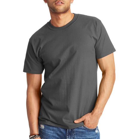 Hanes Mens Beefyt T-shirt, Heavyweight Cotton Crewneck Tee, 1 Or 2 Pack, Available In Tall Sizes Fashion-t-shirts, White - 1 Pack, Large US