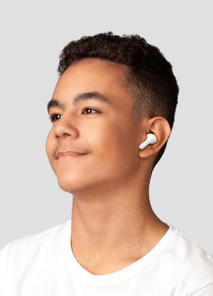 Belkin SoundForm Rhythm True Wireless Earbuds with Built-in Microphone, USB-C Fast Charging, 28H Battery Life, IPX5 Water Resistance - Bluetooth Earbuds for iPhone, iPad, Galaxy, Pixel, & More - White